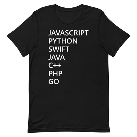 What Language Do You Speek? (Programming Languages) Unisex T-Shirt